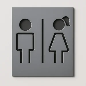 Letrero Sanitarios Mujer-Hombre