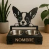 Plato Comida Mascota Chihuahua Metal 2