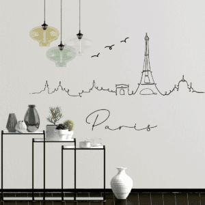 Cuadro Decorativo de Metal con Diseño ciudad París Interior y Exterior | Estilo Industrial