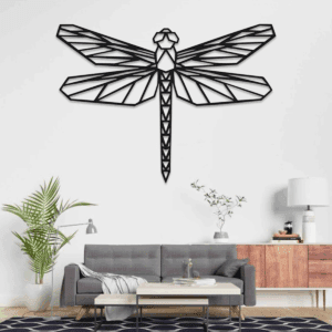 Cuadro Decorativo de Metal con Diseño libelula
