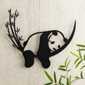 Cuadro Decorativo de Metal con Diseño panda