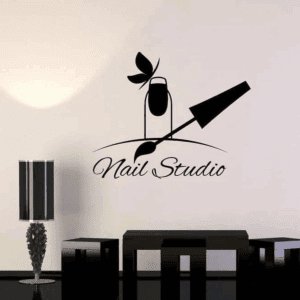 Cuadro Decorativo de Metal con Diseño Nails Salon