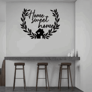 Cuadro Decorativo de Metal con Diseño Love home | Interior y Exterior | Estilo Industrial