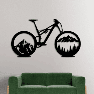 Cuadro Decorativo de Metal con Diseño bicicleta  |Interior y Exterior | Estilo Industrial