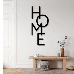 Cuadro Decorativo de Metal con Diseño letras home