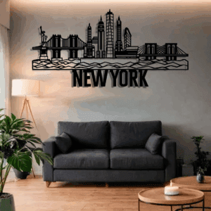 Cuadro Decorativo de Metal con Diseño NY