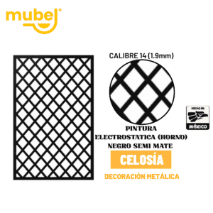 Celosía metálica MUBEL — M1 Celosía metálica MUBEL diseño M1 en negro semimate